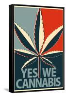 Yes We Cannabis Marijuana Poster-null-Framed Stretched Canvas