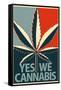 Yes We Cannabis Marijuana Poster-null-Framed Stretched Canvas