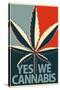 Yes We Cannabis Marijuana Poster-null-Stretched Canvas