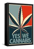 Yes We Cannabis Marijuana-null-Framed Stretched Canvas