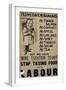 'Yes, We Have No Bananas.. Stop Taxing Food, Vote Labour', Political Campaign Poster-null-Framed Giclee Print