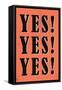 YES! YES! YES!-null-Framed Stretched Canvas