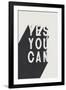 Yes You Can BW-Becky Thorns-Framed Art Print