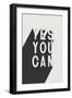 Yes You Can BW-Becky Thorns-Framed Art Print