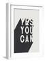 Yes You Can BW-Becky Thorns-Framed Art Print