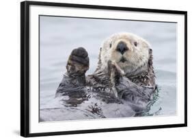 Yesterday I Caught A Fish Thiiis Big! Otter. Alaska-Roman Golubenko-Framed Giclee Print