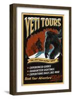 Yeti Tours - Vintage Sign-Lantern Press-Framed Art Print