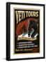 Yeti Tours - Vintage Sign-Lantern Press-Framed Art Print