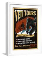 Yeti Tours - Vintage Sign-Lantern Press-Framed Art Print