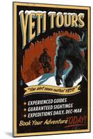 Yeti Tours - Vintage Sign-Lantern Press-Mounted Art Print