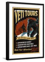 Yeti Tours - Vintage Sign-Lantern Press-Framed Art Print