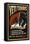 Yeti Tours - Vintage Sign-Lantern Press-Framed Stretched Canvas