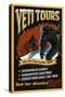 Yeti Tours - Vintage Sign-Lantern Press-Stretched Canvas