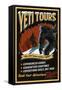 Yeti Tours - Vintage Sign-Lantern Press-Framed Stretched Canvas