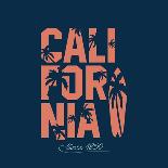 California Beach Typography Graphics. Palms and Surfboard. T-Shirt Printing Design for Sportswear A-Yevgenij_D-Art Print