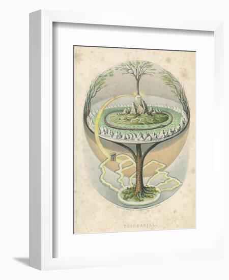 Yggdrasil the Sacred Ash the Tree of Life the Mundane Tree of Norse Mythology-null-Framed Photographic Print