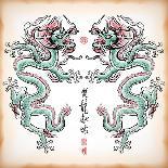 Ink Painting Of Chinese Lion Dance Translation Of Chinese Text: The Consciousness Of Lion-yienkeat-Art Print