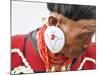 Yimchunger Tribesman With Earring, Nagaland, N.E. India-Peter Adams-Mounted Photographic Print