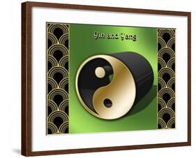 Yin And Yang 3D-Art Deco Designs-Framed Giclee Print