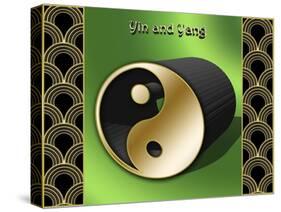 Yin And Yang 3D-Art Deco Designs-Stretched Canvas