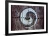 Yin and Yang Sign on a Door, Fortress of Suwon, UNESCO World Heritage Site, South Korea, Asia-Michael-Framed Photographic Print