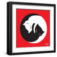 Yin Yang Kitties-Emily the Strange-Framed Premium Giclee Print