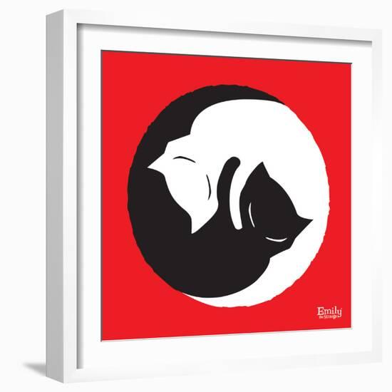 Yin Yang Kitties-Emily the Strange-Framed Premium Giclee Print