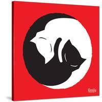 Yin Yang Kitties-Emily the Strange-Stretched Canvas