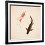 Yin Yang Koi Fishes In Oriental Style Painting-ori-artiste-Framed Art Print