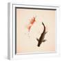 Yin Yang Koi Fishes In Oriental Style Painting-ori-artiste-Framed Art Print