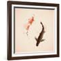 Yin Yang Koi Fishes In Oriental Style Painting-ori-artiste-Framed Art Print