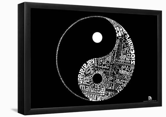 Yin Yang Text Poster-null-Framed Poster