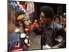 Yippie and Black Panther Confronting Each Other at the Riot Conspiracy Trial of the Chicago Eight-Lee Balterman-Mounted Photographic Print