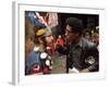 Yippie and Black Panther Confronting Each Other at the Riot Conspiracy Trial of the Chicago Eight-Lee Balterman-Framed Photographic Print