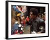 Yippie and Black Panther Confronting Each Other at the Riot Conspiracy Trial of the Chicago Eight-Lee Balterman-Framed Photographic Print