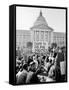 Yippie Led Anti-Election Protestors Outside City Hall-Ralph Crane-Framed Stretched Canvas