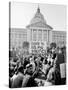 Yippie Led Anti-Election Protestors Outside City Hall-Ralph Crane-Stretched Canvas