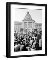 Yippie Led Anti-Election Protestors Outside City Hall-Ralph Crane-Framed Photographic Print