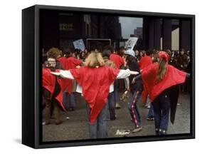 Yippie Protesters Gather Outside Courthouse with Riot Conspiracy Trial of Chicago Eight is Underway-Lee Balterman-Framed Stretched Canvas