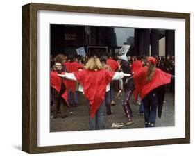 Yippie Protesters Gather Outside Courthouse with Riot Conspiracy Trial of Chicago Eight is Underway-Lee Balterman-Framed Photographic Print