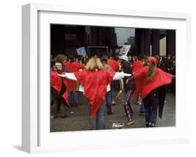 Yippie Protesters Gather Outside Courthouse with Riot Conspiracy Trial of Chicago Eight is Underway-Lee Balterman-Framed Photographic Print