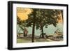 YMCA Boat Landing, Lake Geneva, Wisconsin-null-Framed Art Print