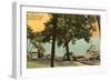 YMCA Boat Landing, Lake Geneva, Wisconsin-null-Framed Art Print