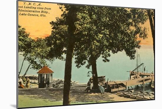 YMCA Boat Landing, Lake Geneva, Wisconsin-null-Mounted Art Print