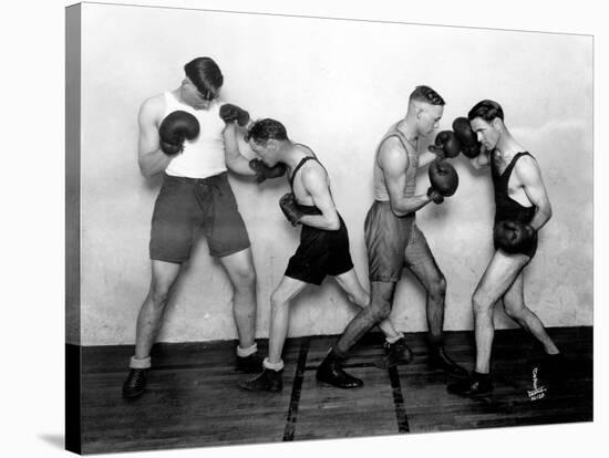 YMCA Boxing Class, Circa 1930-Chapin Bowen-Stretched Canvas