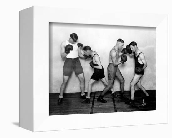 YMCA Boxing Class, Circa 1930-Chapin Bowen-Framed Giclee Print