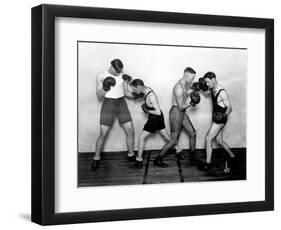 YMCA Boxing Class, Circa 1930-Chapin Bowen-Framed Giclee Print