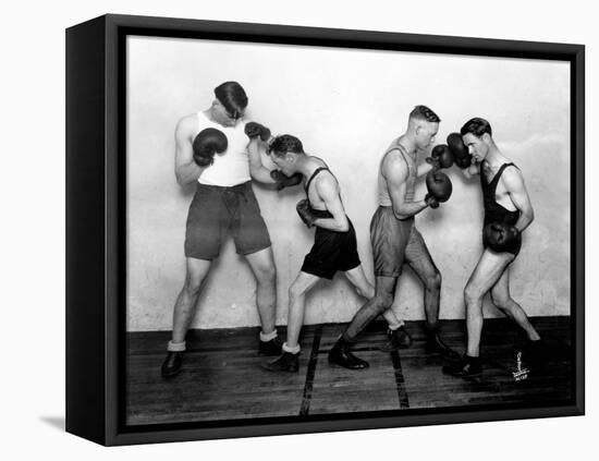 YMCA Boxing Class, Circa 1930-Chapin Bowen-Framed Stretched Canvas