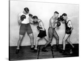 YMCA Boxing Class, Circa 1930-Chapin Bowen-Stretched Canvas