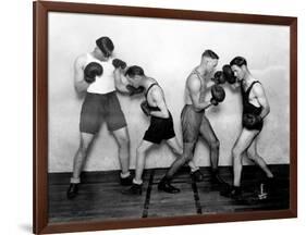 YMCA Boxing Class, Circa 1930-Chapin Bowen-Framed Giclee Print